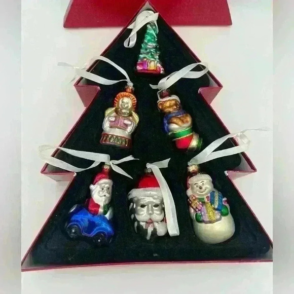6 Piece Set Vintage Christmas Ornaments - Picture 1 of 10